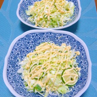 ♥　簡単キャベツのゴマ風味サラダ　♥